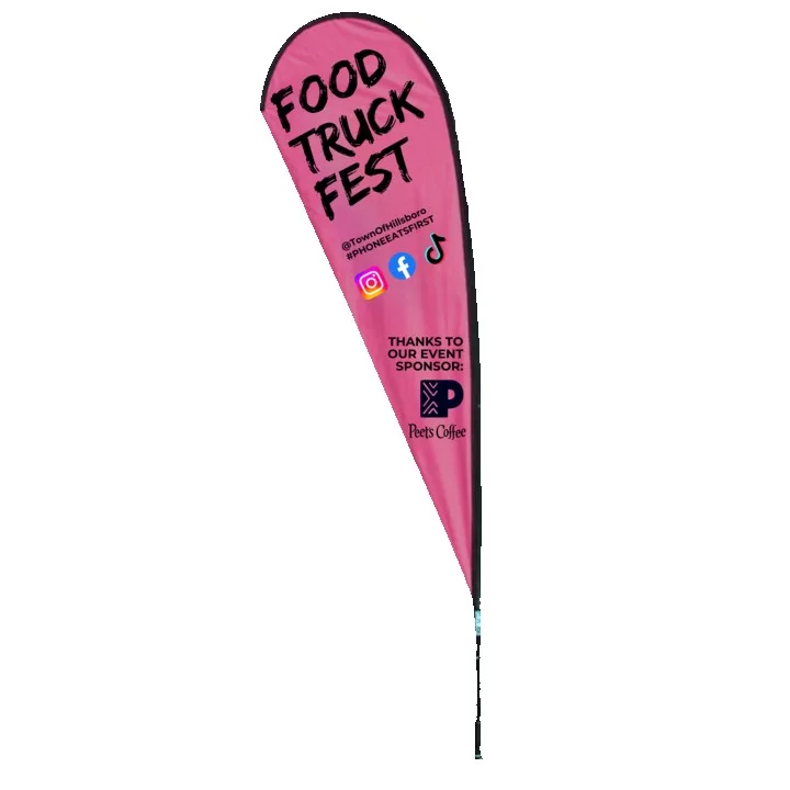 5' Wing Banner w/Spike Base