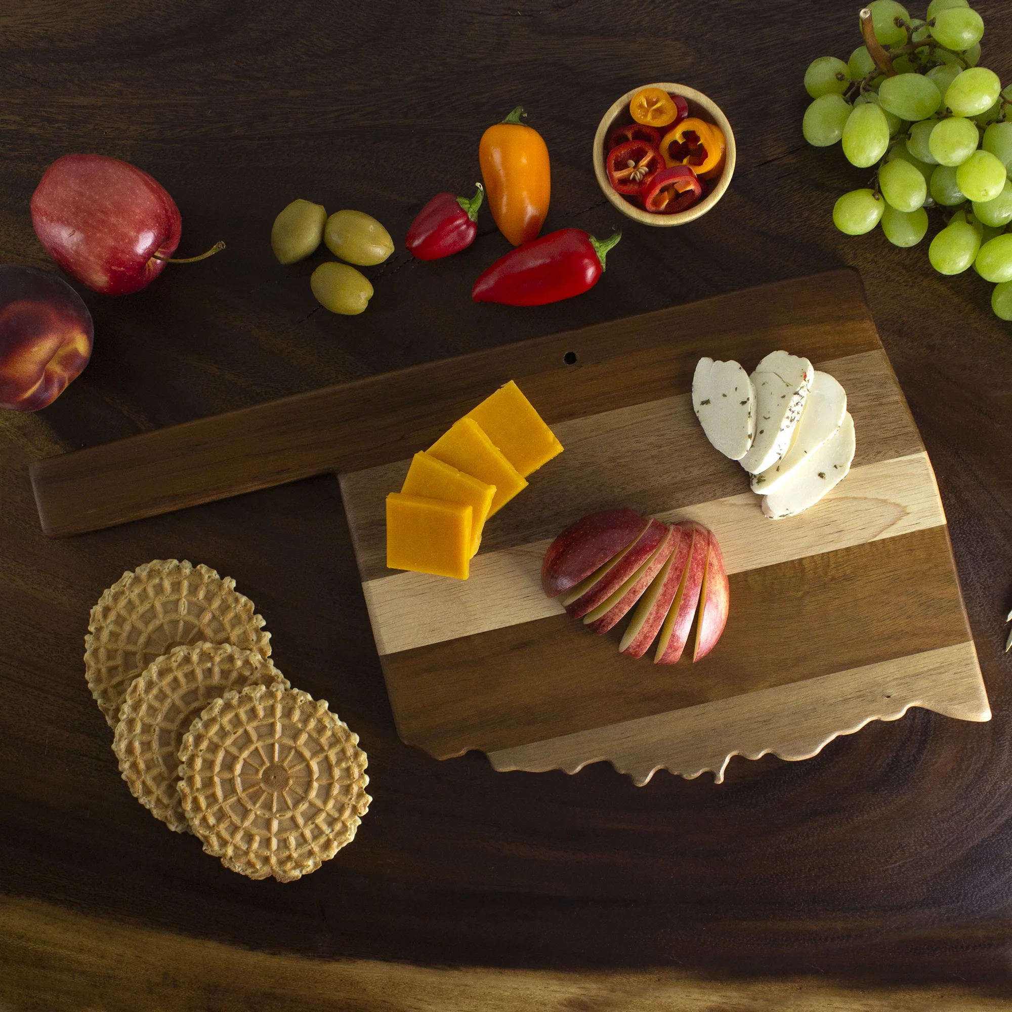 Rock & Branch® Shiplap Series Oklahoma State Shaped Wood Serving & Cutting Board view 2