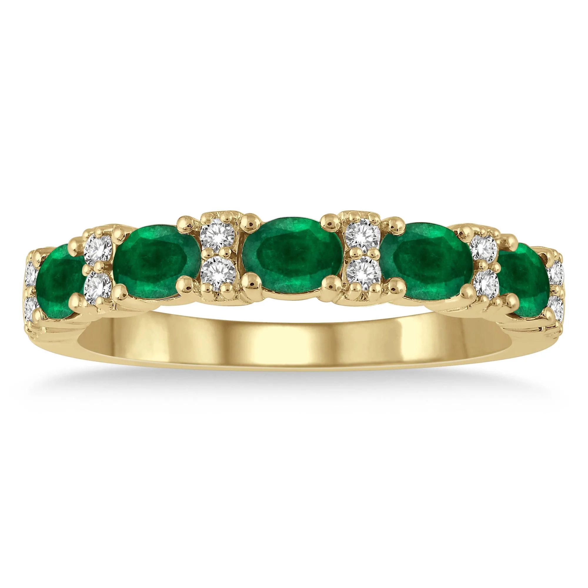 Jilco Inc Emerald And Diamond Ring - Size 7