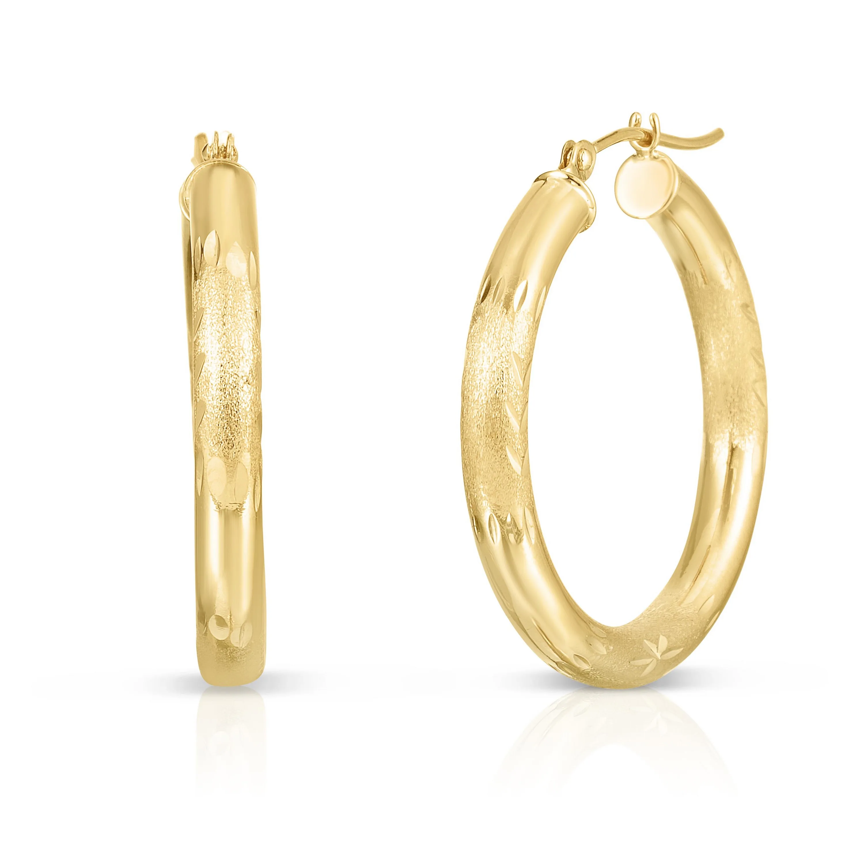 Jilco Inc Gold Earrings - 25mm Yellow Gold