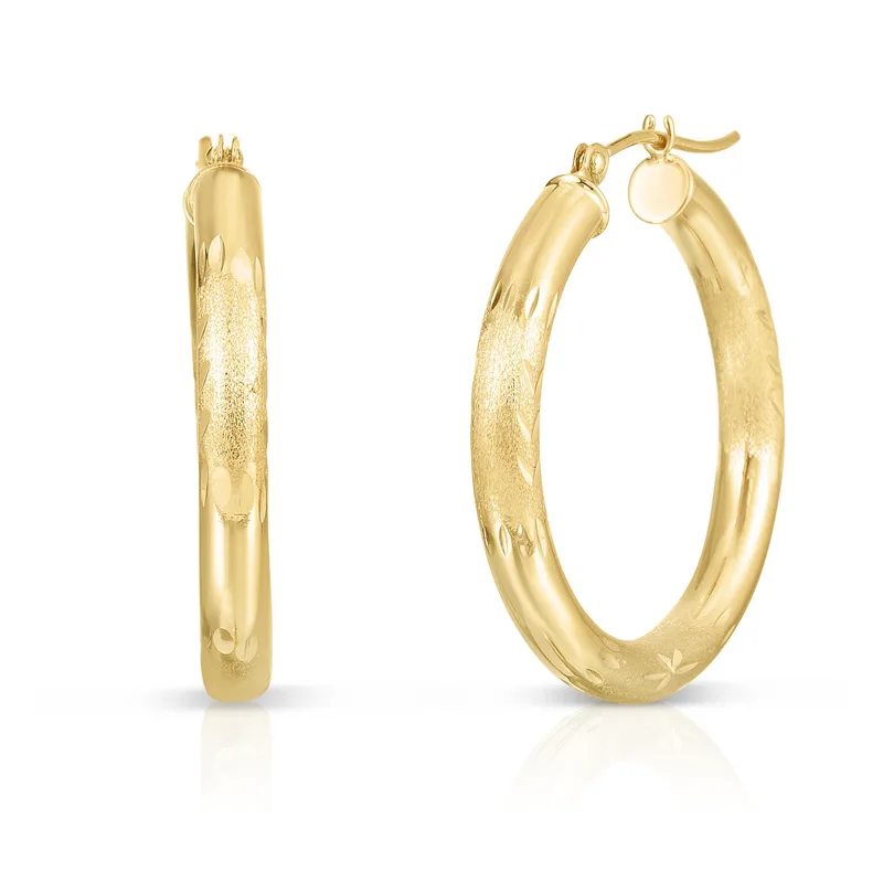 Jilco Inc Gold Earrings - 25mm Yellow Gold