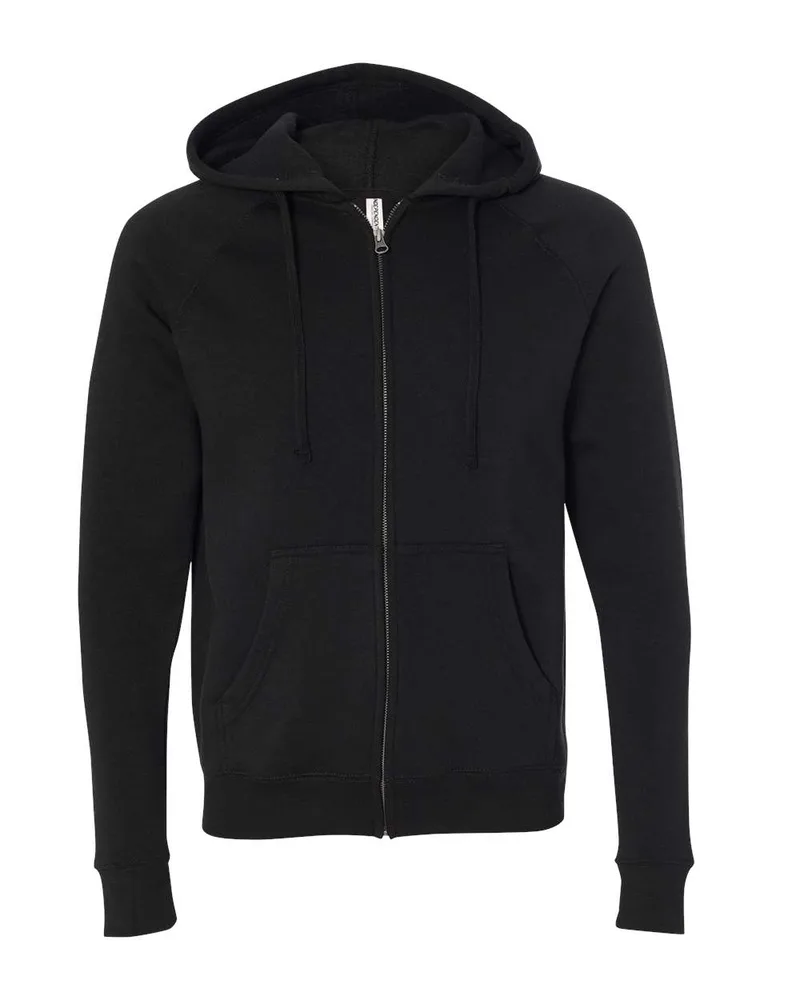 Independent Trading Co.® Unisex Blend Raglan Full-Zip Hooded Sweatshirt view 3