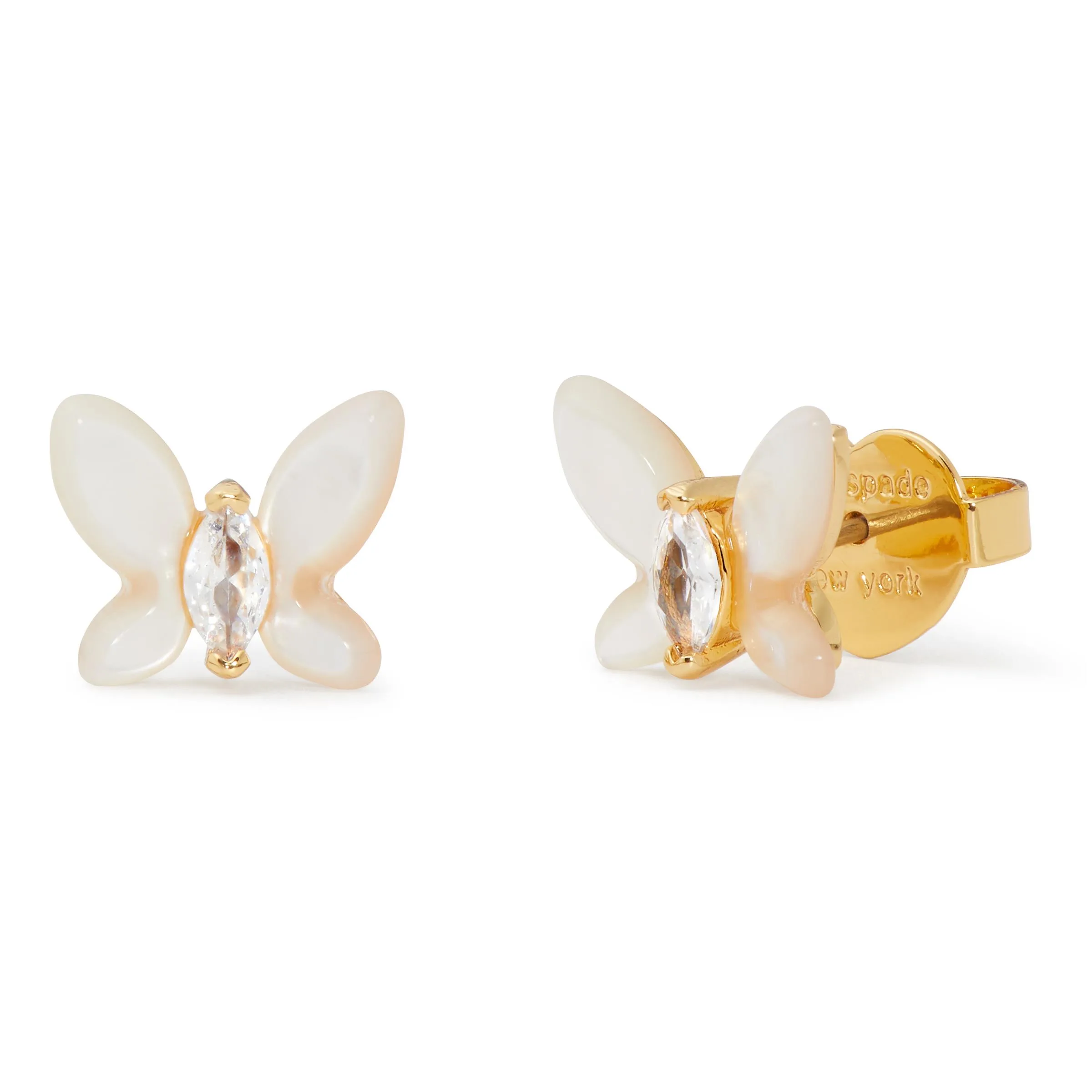 kate spade new york Social Butterfly Mini Studs - White Multi