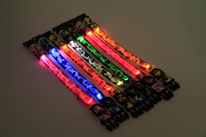 X-Large LED Dog Collar w/Camouflage Pattern (0.98"x23.6")