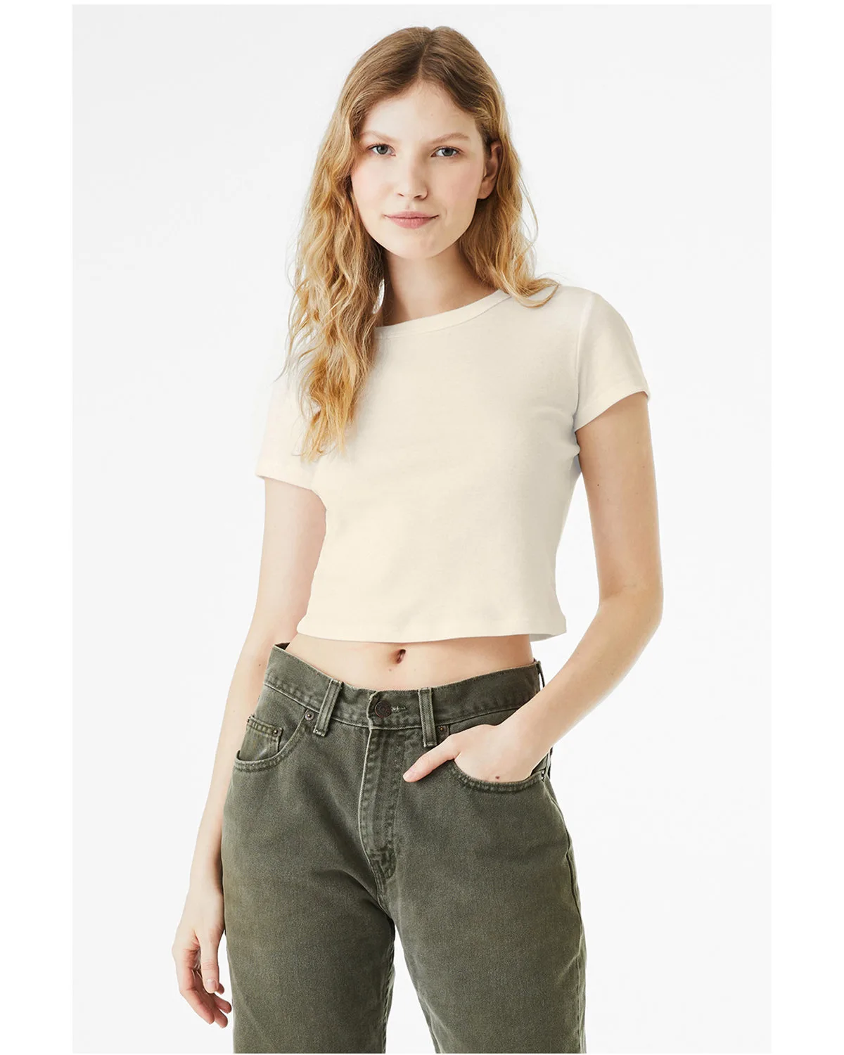 BELLA+CANVAS Ladies' Micro Ribbed Baby T-Shirt view 3