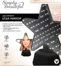 Vivitar® LED Infinity Black Star Shaped Vanity Mirror