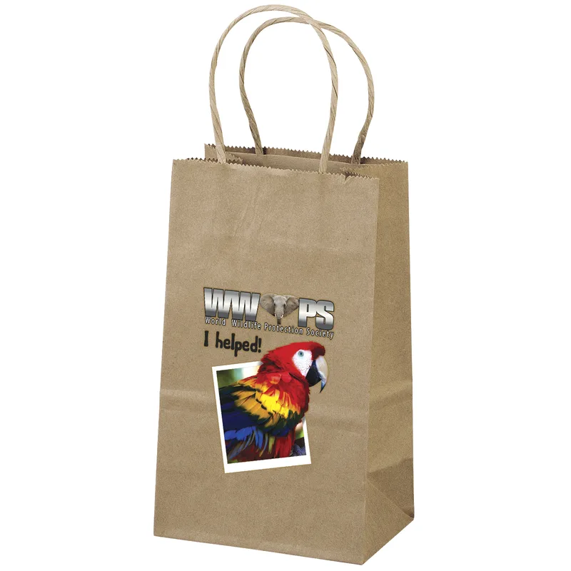 Eco Pup Kraft-Brown Shopper - ColorVista (5 1/2" x 3 1/2" x 8")