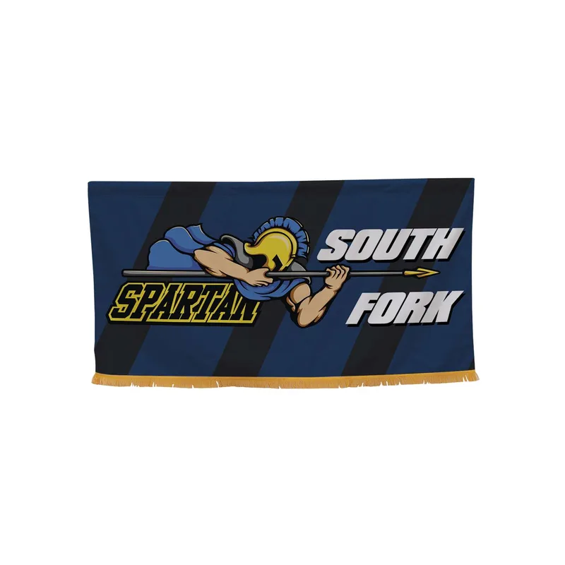 3' x 6' Parade Banner Straight Bottom w/Gold Fringe