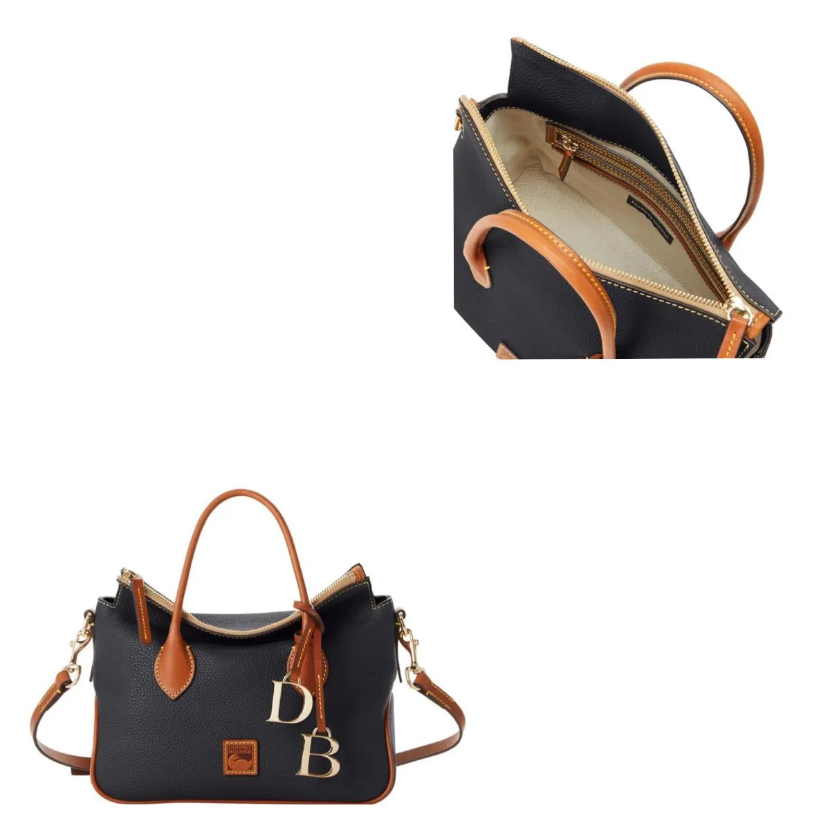 Dooney & Bourke Black Pebble Grain Satchel