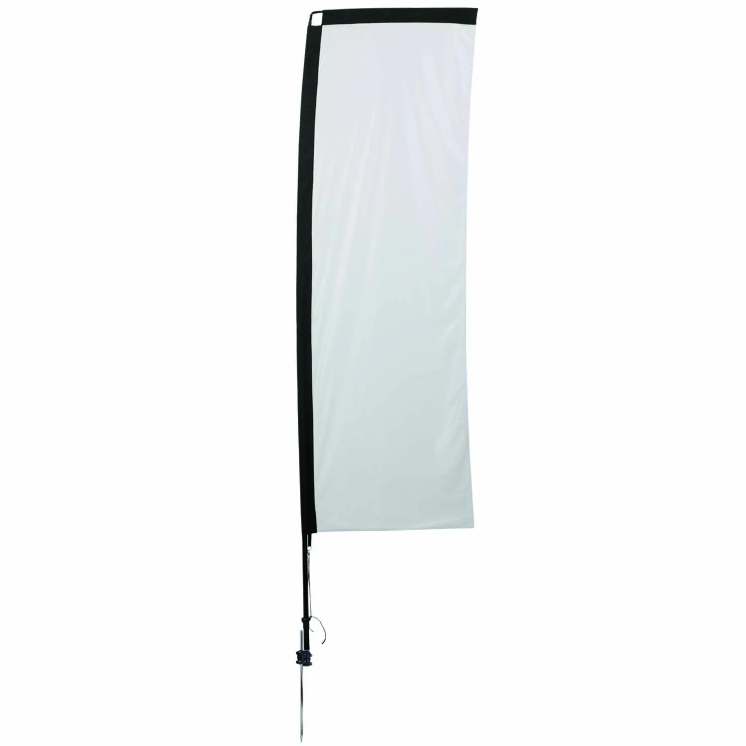 10' Premium Rectangle Sail Sign Flag, 1-Sided, Ground Spike view 2