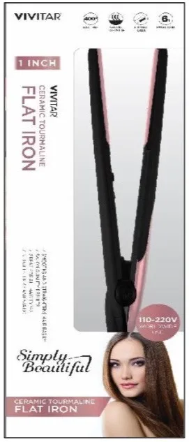 Health, Beauty & Fitness Vivitar Ceramic Tourmaline Hair Iron - Rose Gold