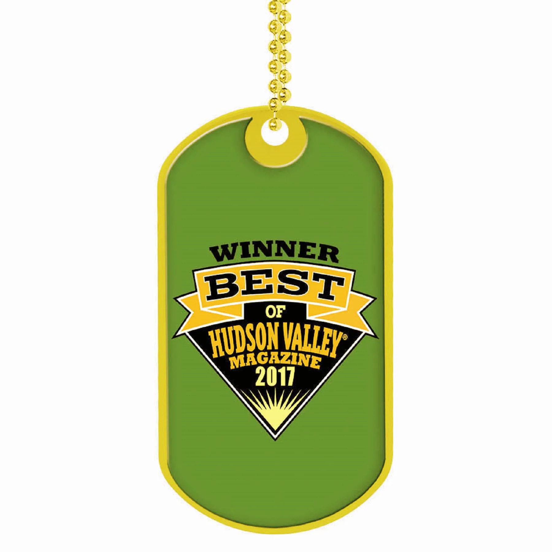 Express 2"x1 1/8" Double Sided Aluminum Dog Tag w/24" Ball Chain (Domestically Produced) view 4