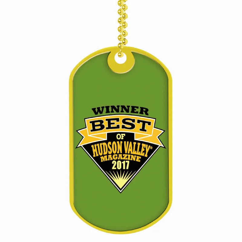 Express 2"x1 1/8" Double Sided Aluminum Dog Tag w/24" Ball Chain (Domestically Produced) view 4