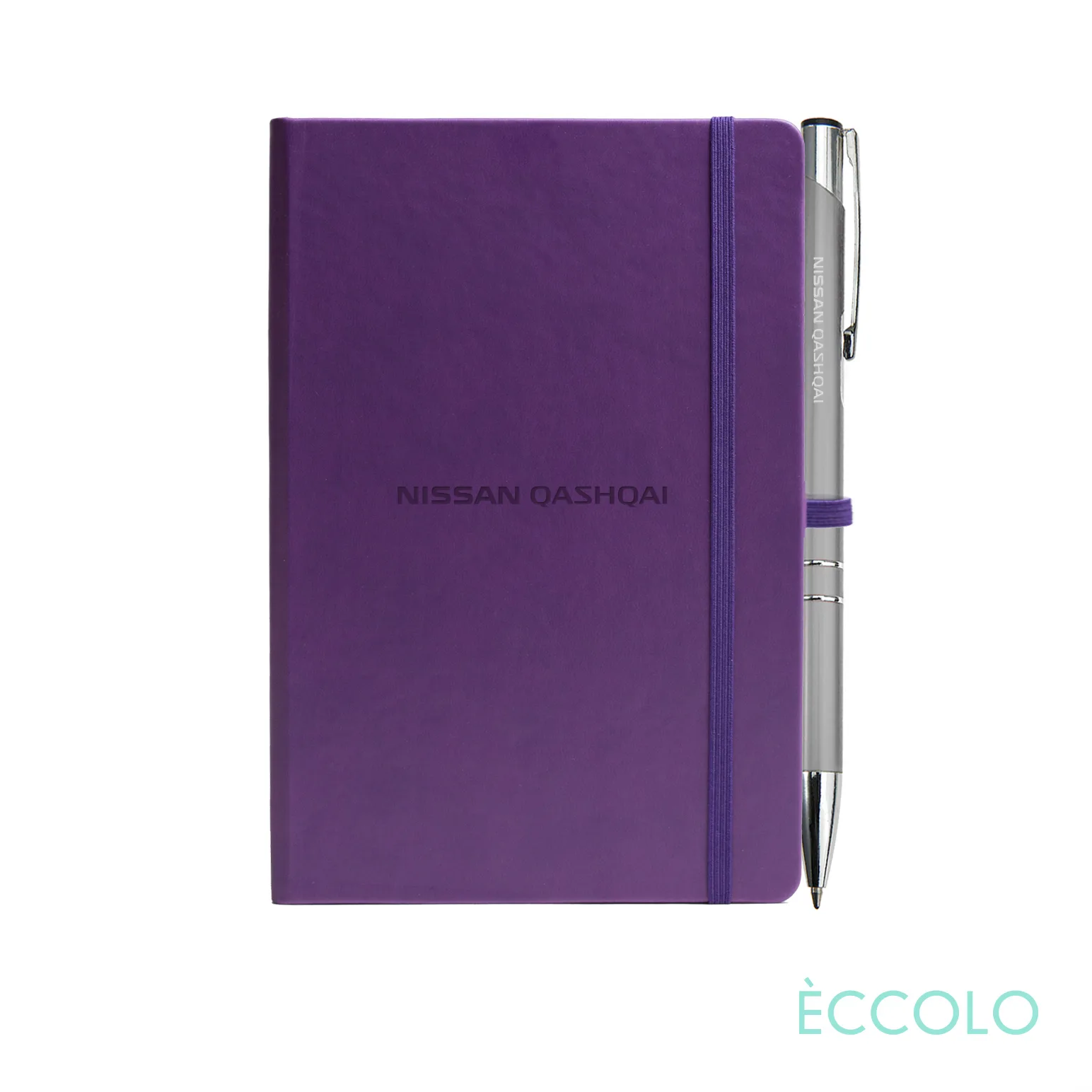 Journal & Clicker Pen, Purple/Silver