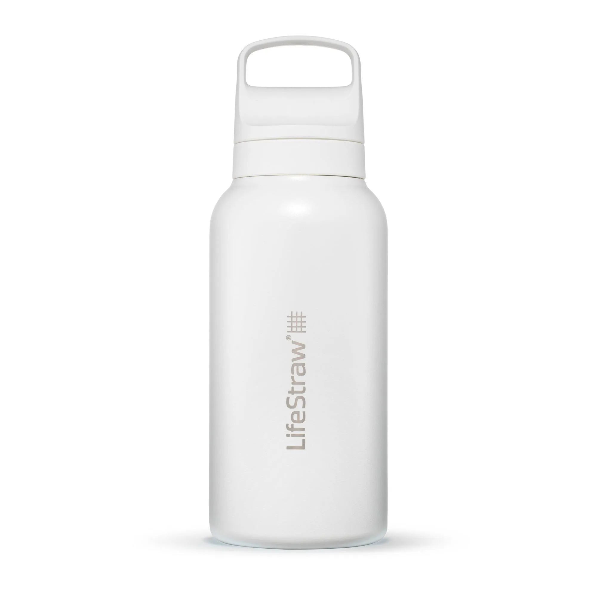 Lifestraw Go 1L Stainless Steel Filtered Water Bottle Polar White