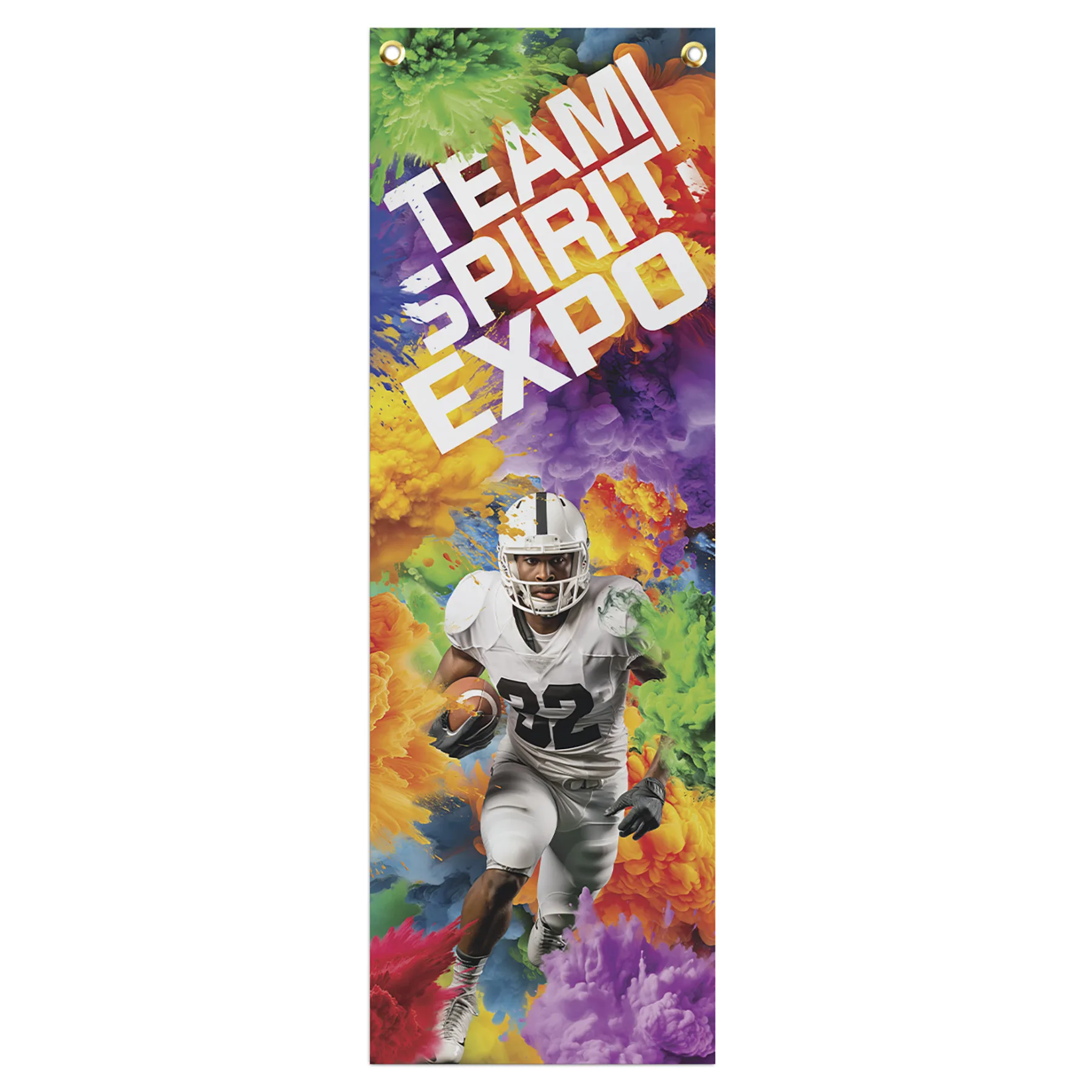 12Wx120L- Badge Satin Ribbon Banner - Sublimation
