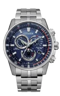 Citizen® Men's Atomic Time Eco-Drive® Silver-Tone Watch