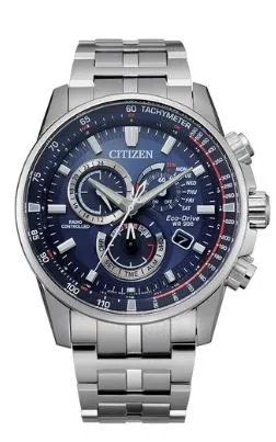 Citizen® Men's Atomic Time Eco-Drive® Silver-Tone Watch
