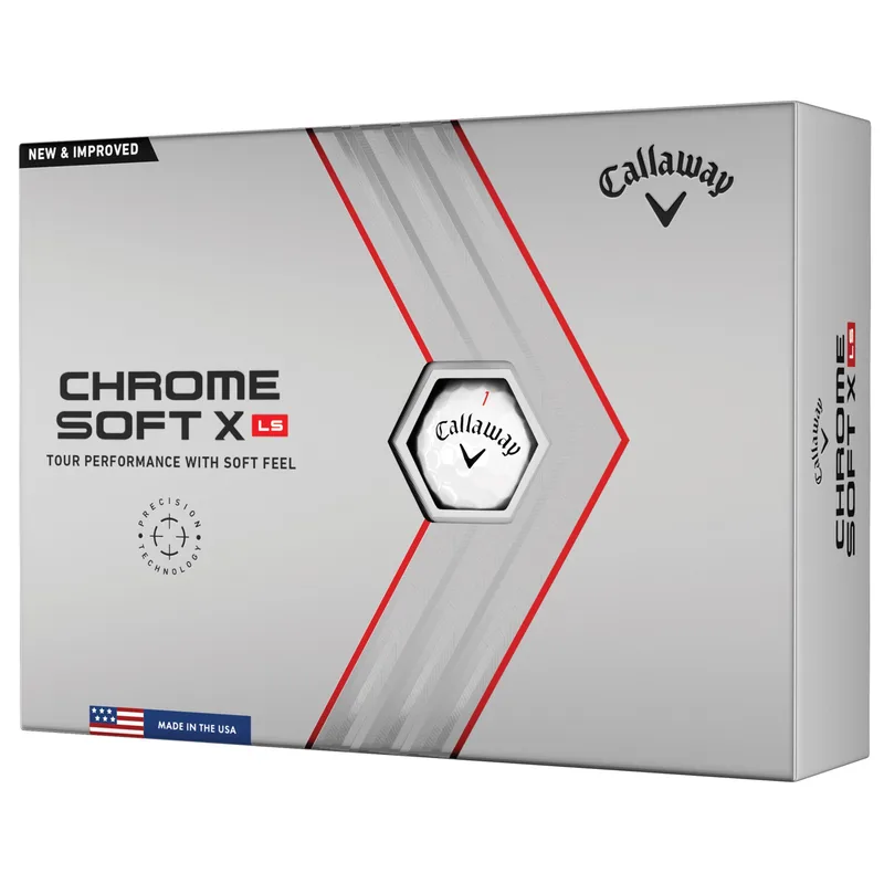 Callaway Chrome Soft X Ls 22 White Golf Balls - 1 Dozen