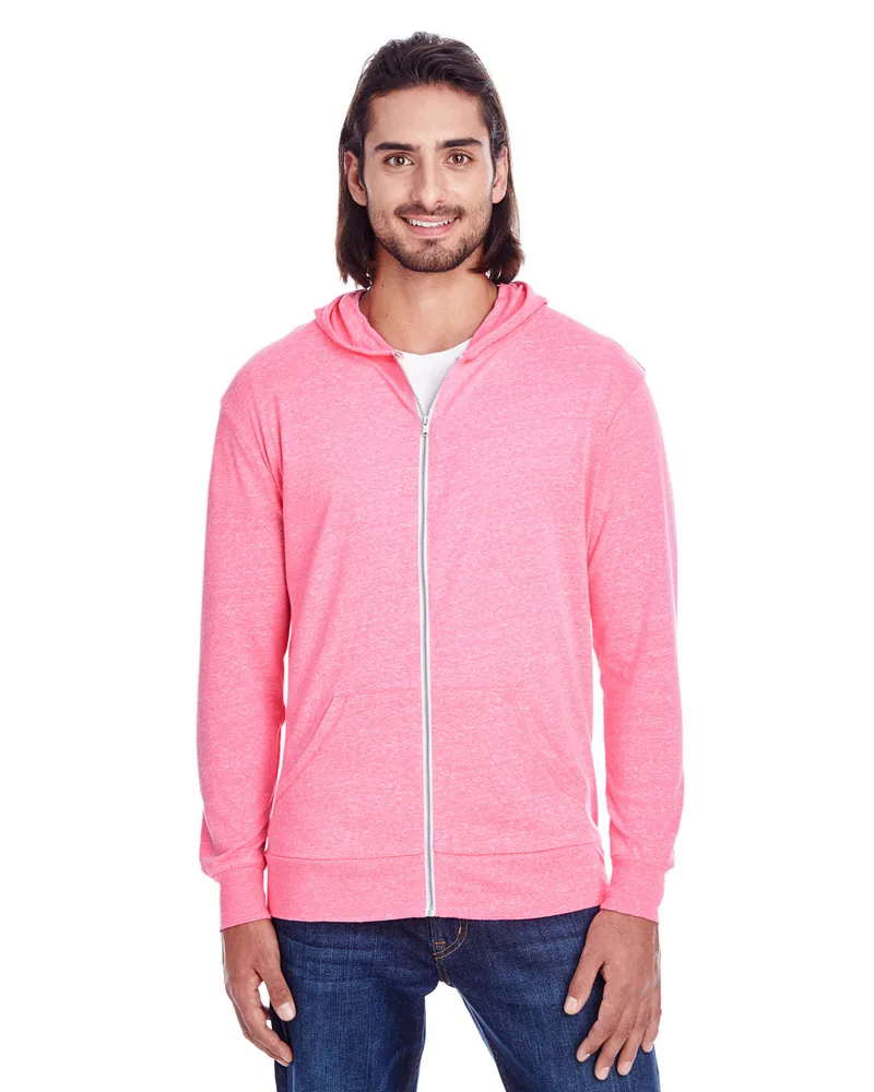 THREADFAST Unisex Triblend Full-Zip Light Hoodie view 6