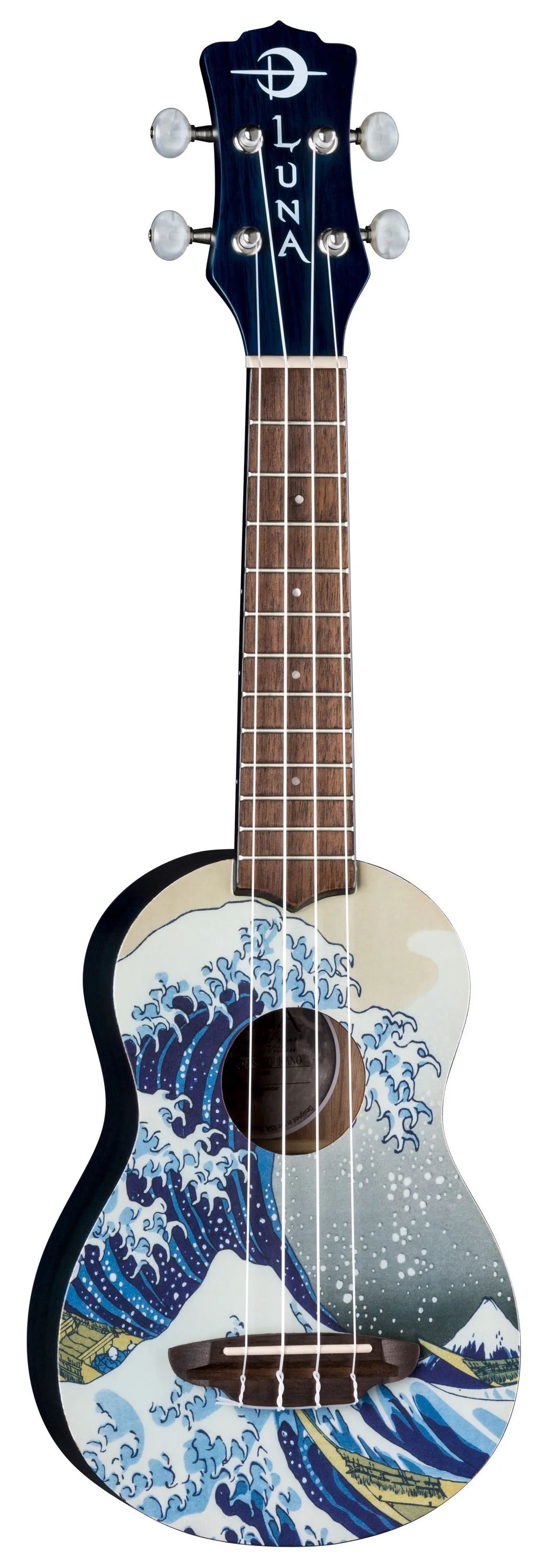 Luna Great Wave Soprano Ukulele w/Gigbag
