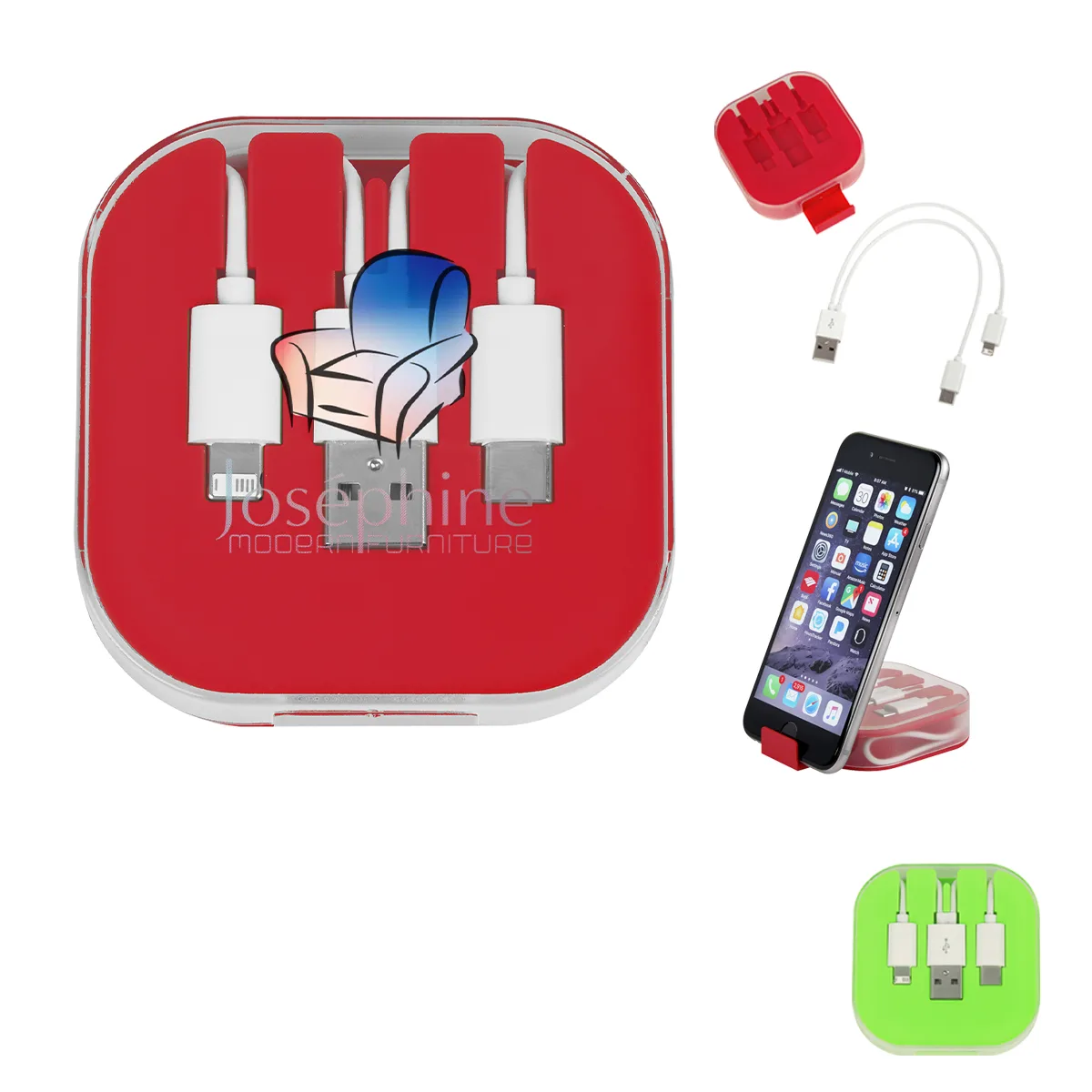 3-in-1 Charge Cable With Phone Stand view 2