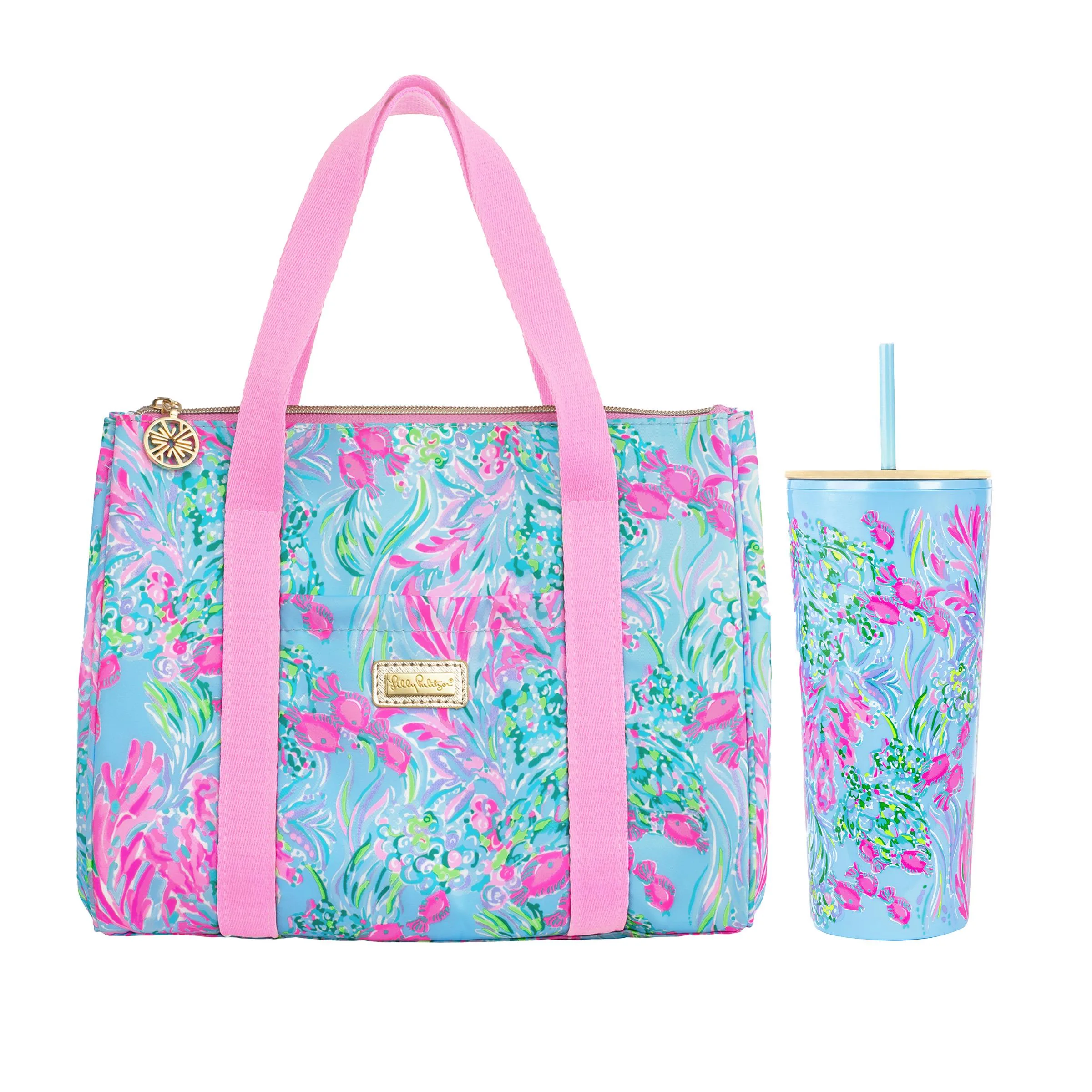 Lilly Pulitzer Lunch Tote Bundle - Best Fishes