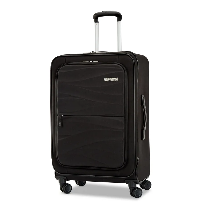 American Tourister Cascade 24" Softside Spinner Jet Black Luggage