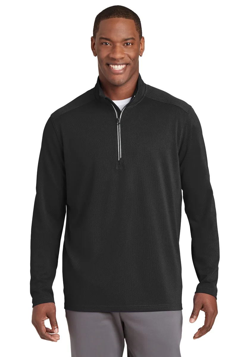 Sport-Tek® Sport-Wick® Textured 1/4-Zip Pullover.