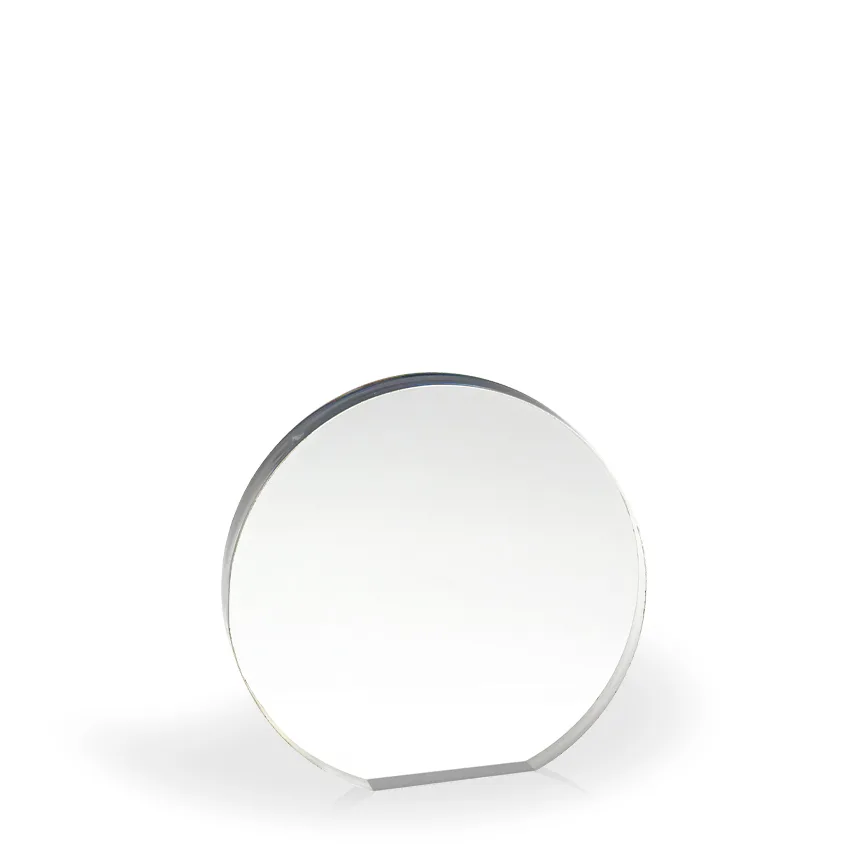 Annulet Acrylic Paperweight Award - Engraved view 2
