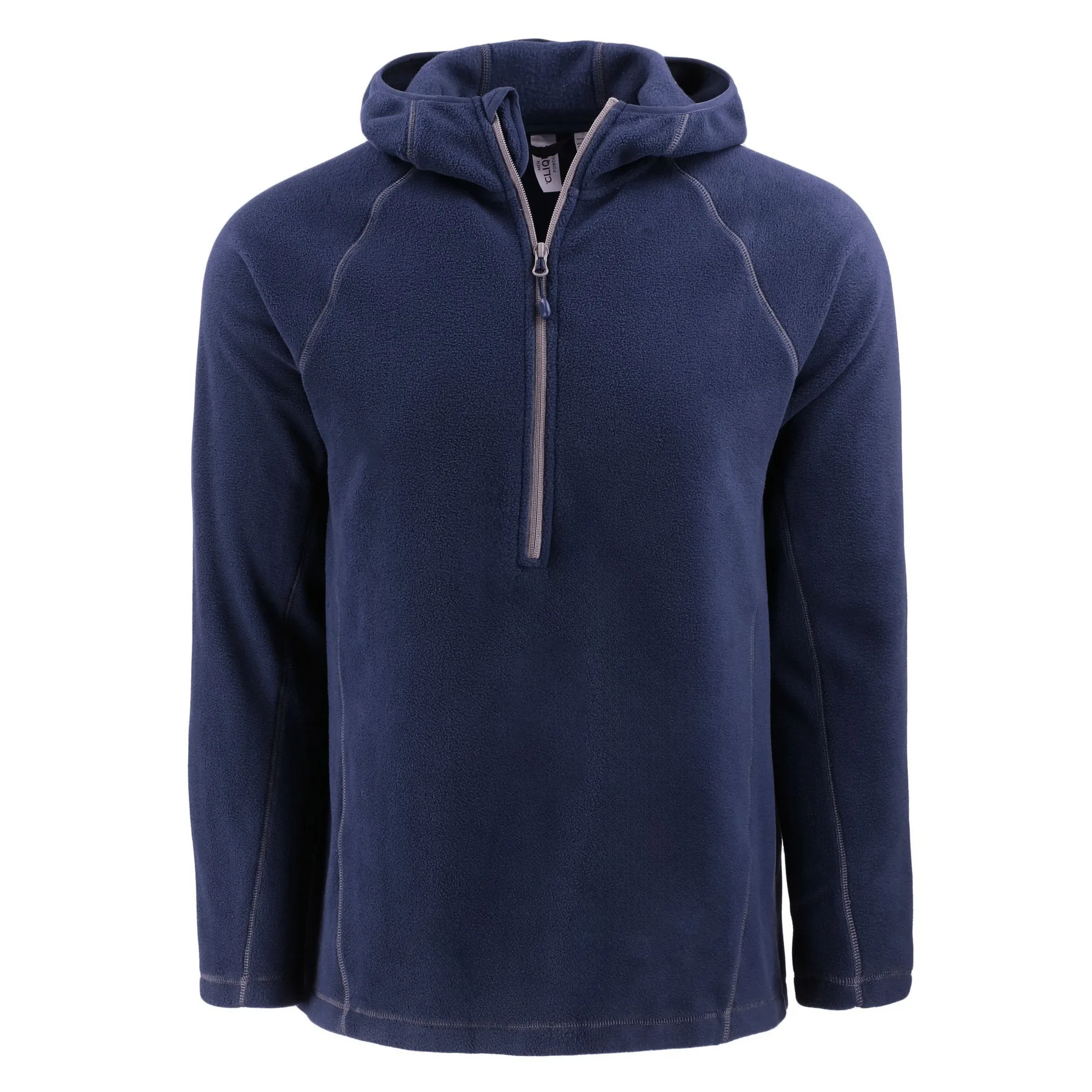 Clique Powder Recycled Fleece Mens Half Zip Hooded Pullover view 3