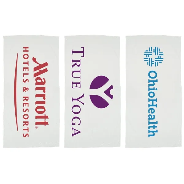Basic Weight White Beach Towel view 2