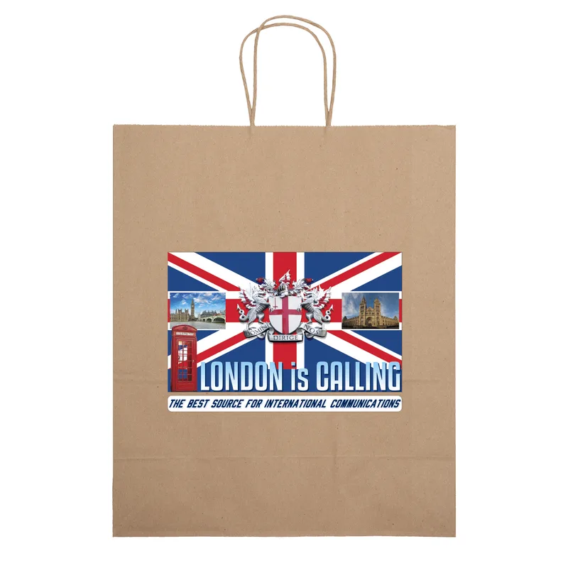 Eco Citation - Kraft-Brown Shopper - ColorVista (13" x 6" x 15")