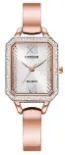 Citizen® Ladies Crystal Eco-Drive® Pink Gold-Tone Stainless Steel Bracelet Watch