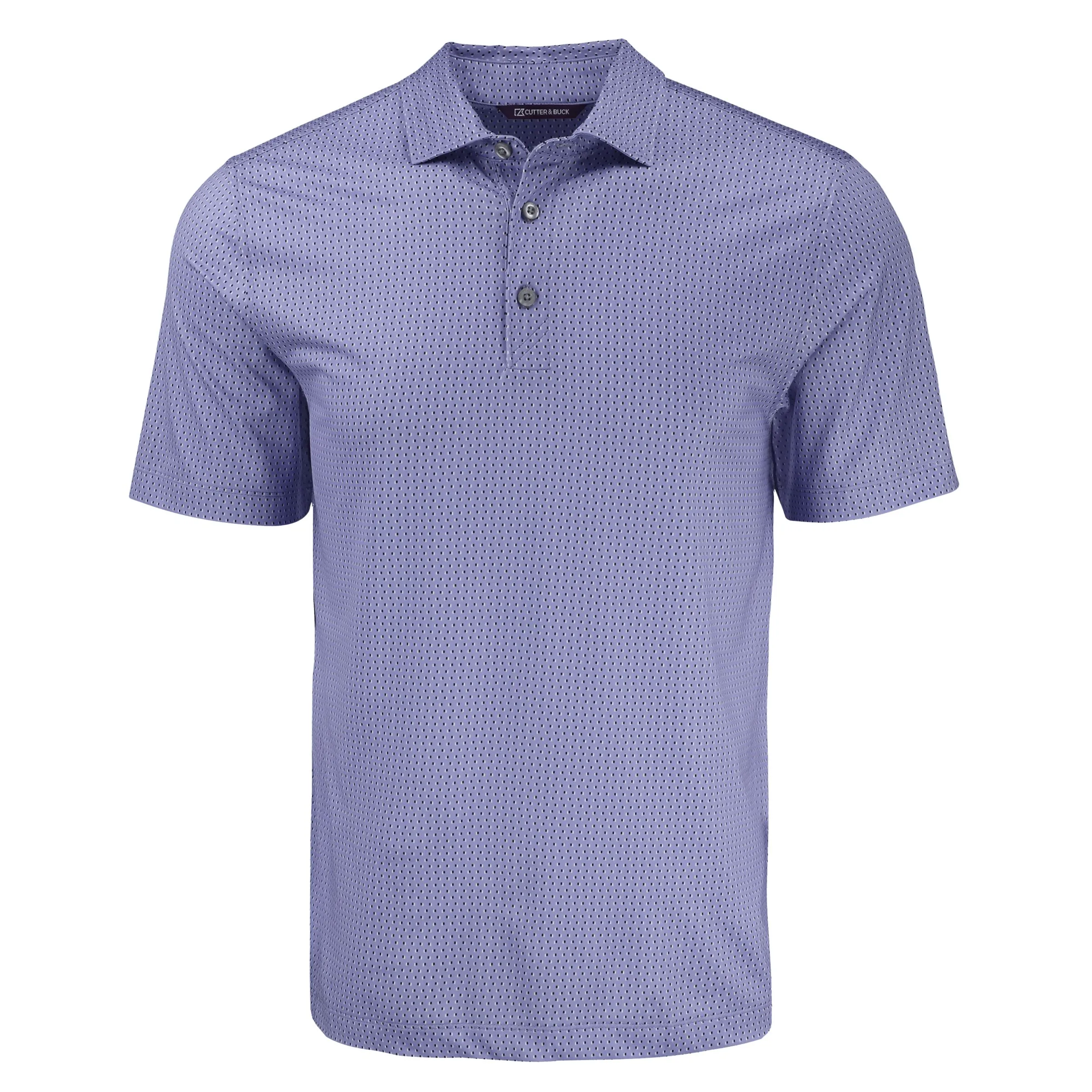 Cutter & Buck Pike Eco Shadow Check Print Recycled Mens Polo view 3