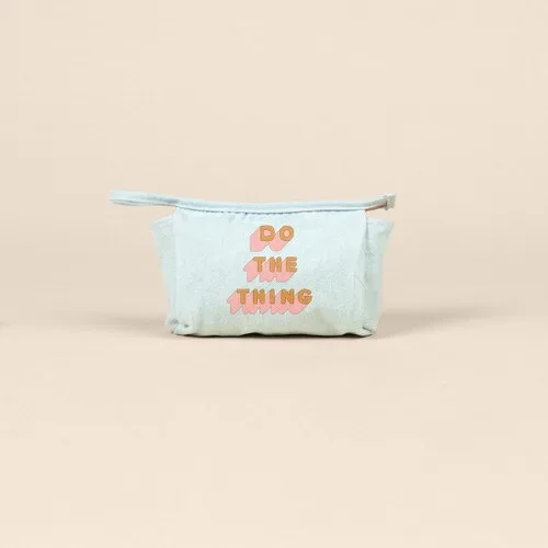 Beach Wash Denim White Logo Front