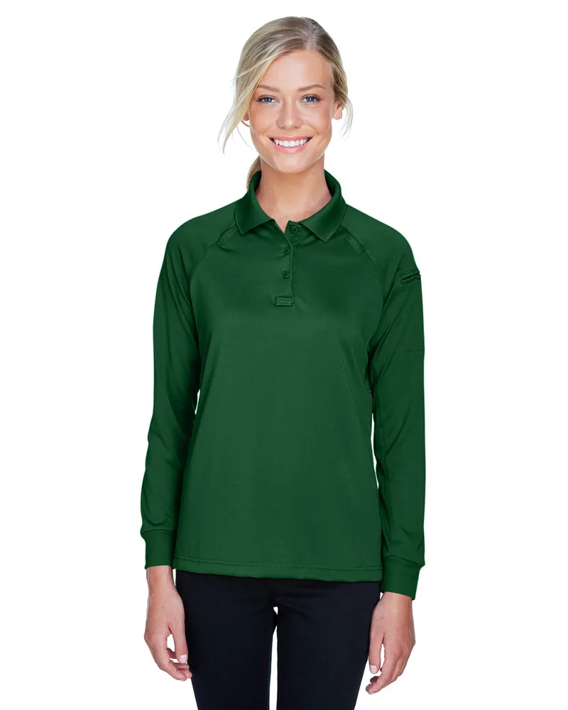 Harriton Women's Advantage Long Sleeve Tactical Polo Shirt view 3