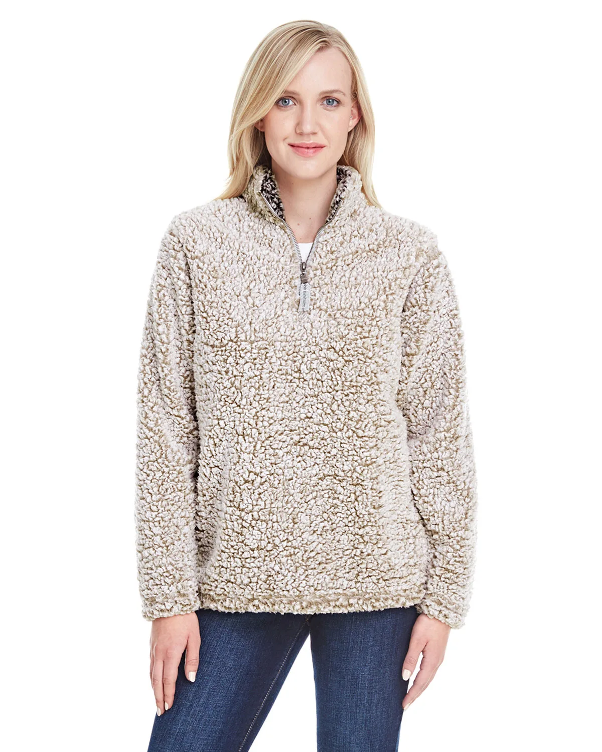 J AMERICA Ladies' Epic Sherpa Quarter-Zip view 5