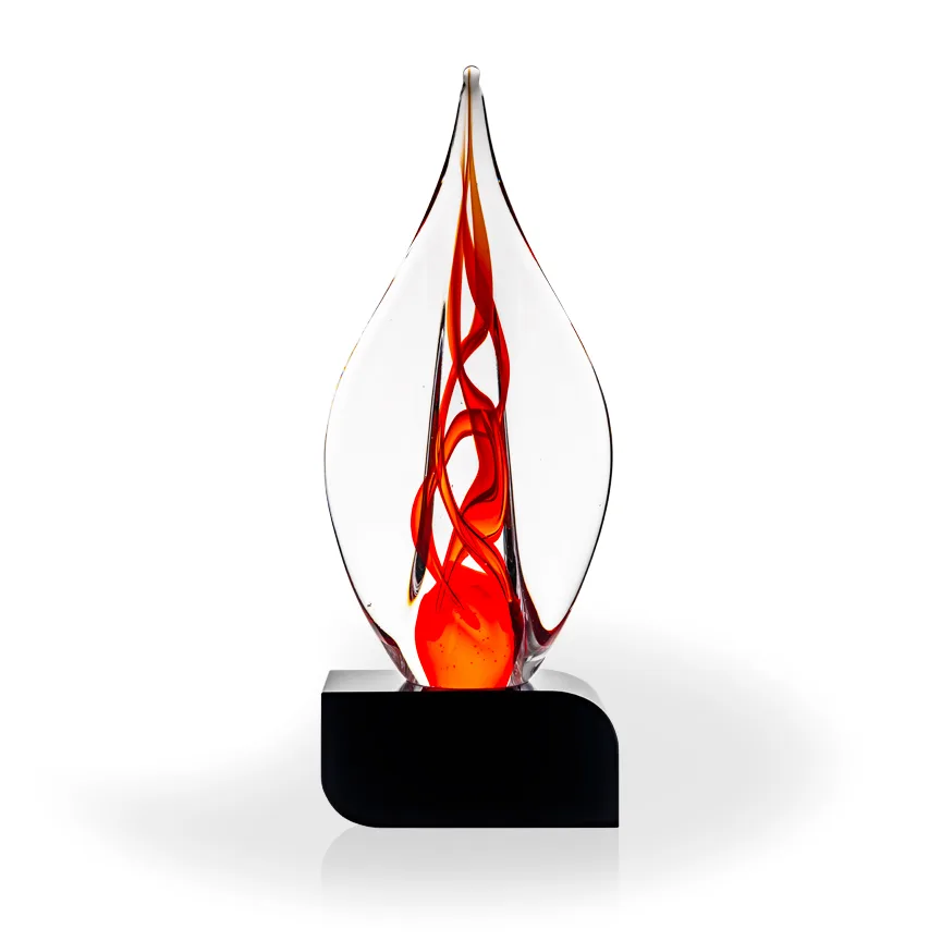 Avondale Art Glass Award - Black Oblong Base view 2