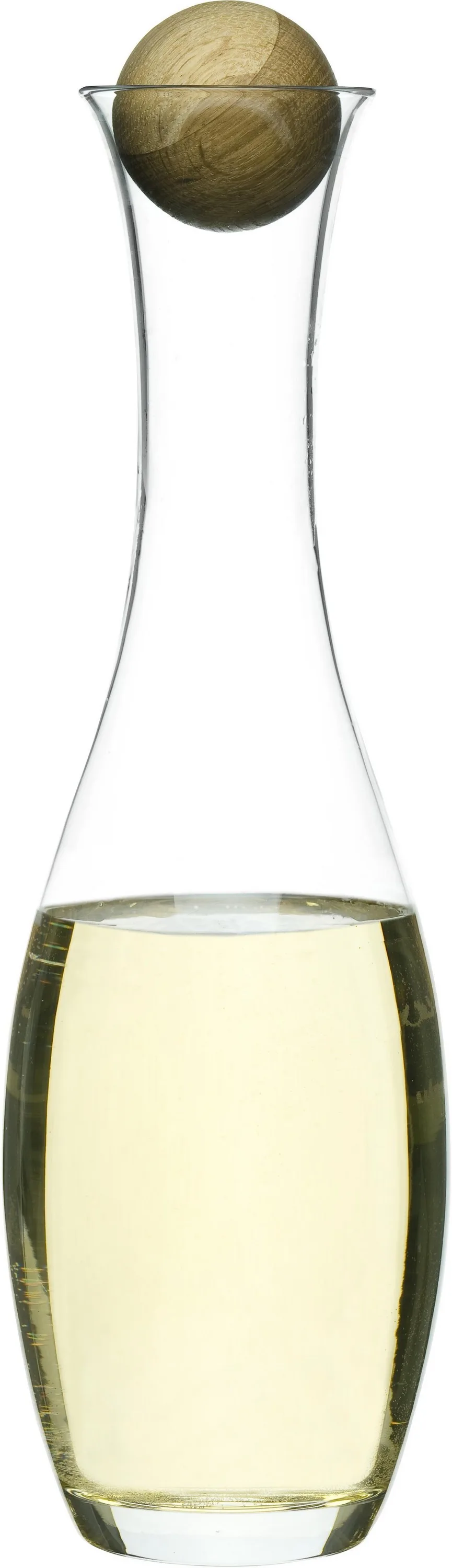 Sagaform Nature Glass White Wine/Water Carafe With Oak Stopper, 33Oz.