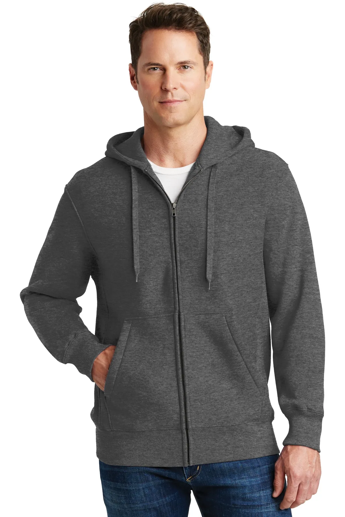 Sport-Tek® Super Heavyweight Full-Zip Hooded Sweatshirt. view 5