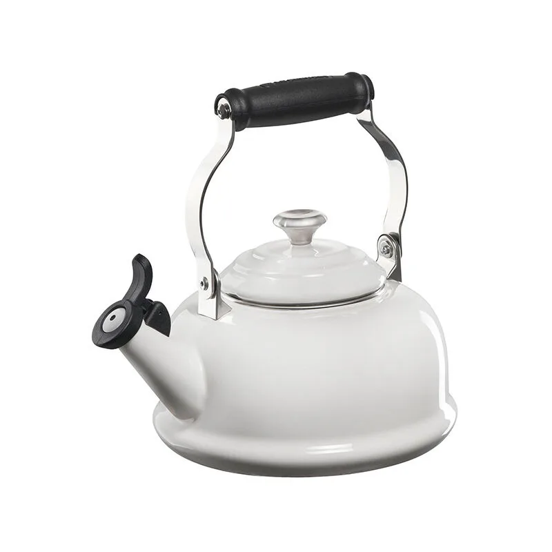 Le Creuset Classic Whistling Kettle W/ Metal Finishes White