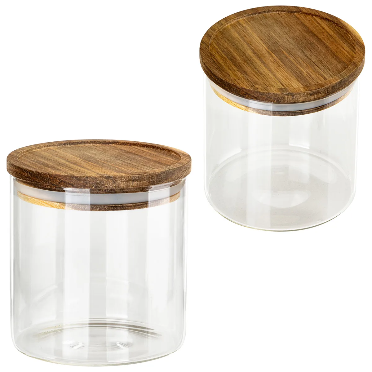 Corsica 22 oz Glass Canister with Acacia Lid view 2
