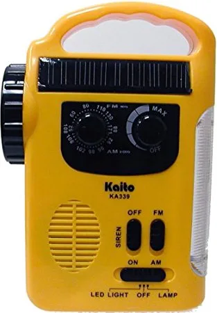 Kaito KA339 Solar AM/FM Emergency Radio with LED Lantern and Flashlight