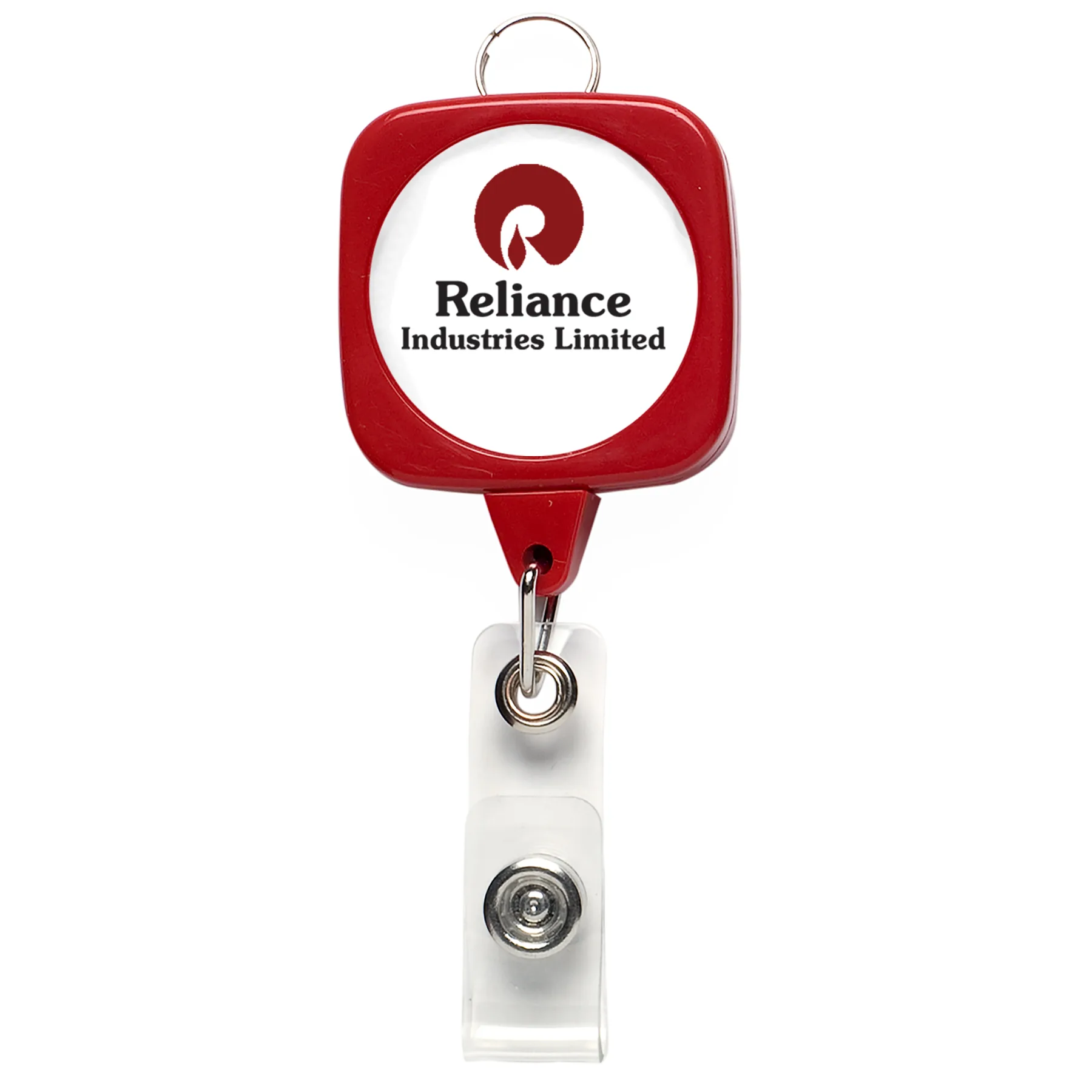 Jumbo Sqround Retractable Badge Reel w/lanyard attachment view 6
