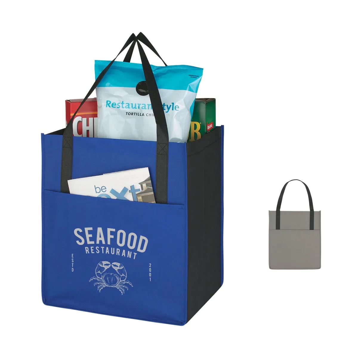 Non-woven Shopper's Pocket Tote Bag view 2