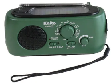 Kaito Emergency Radios & Wireless Mics Kaito Ka332W Weather Radio w/Am/Fm Flashlight Solar Crank