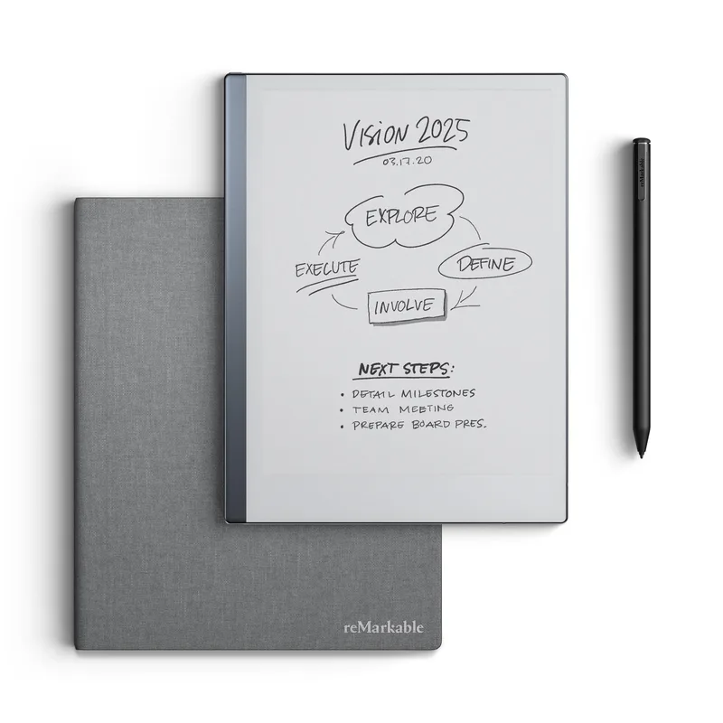 reMarkable The Paper Tablet - 10.3" Digital Paper Display - w/Marker Plus And Book Folio - Gray