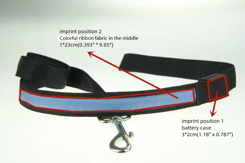 LED Dog Leash w/Light Showing On One Side