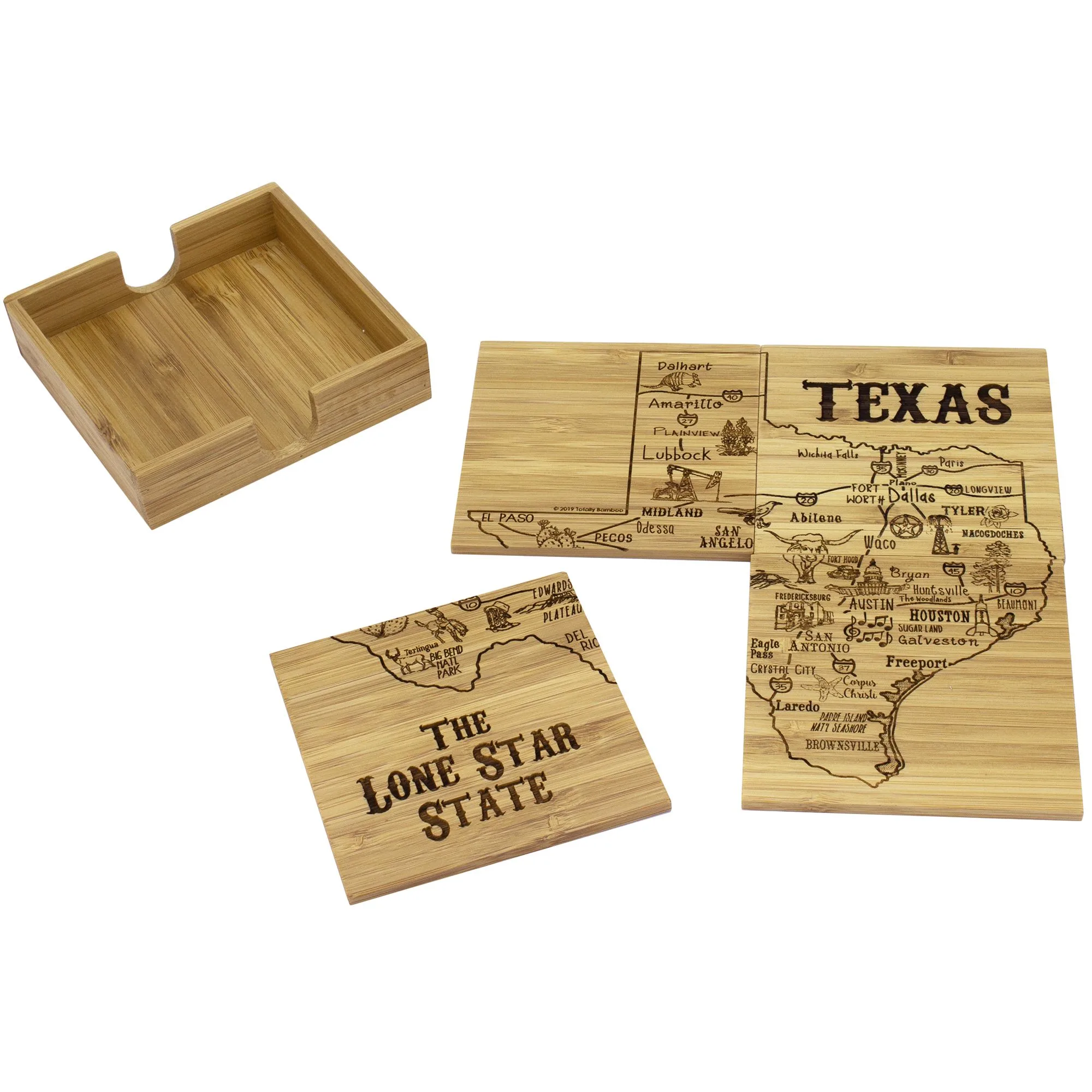 Texas Puzzle Coaster Set view 5